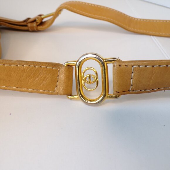 Authentic Gucci Shoulder Bag Vintage Leather Monogram Canvas Signature Purse - Picture 7 of 14